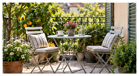 Choosing garden furniture for a small terrace